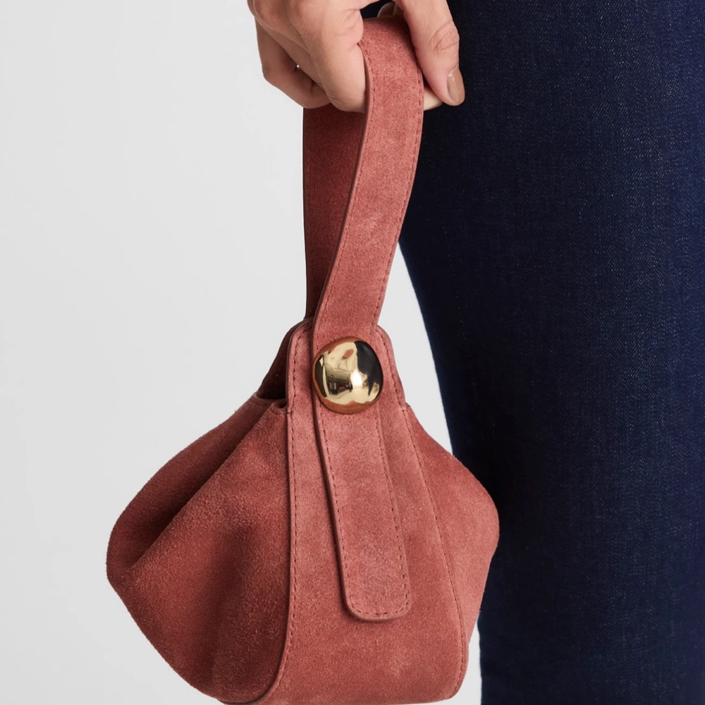 Madewell Sculpted Metal Wristlet Bag in Dark Carob - Picture 5 of 6